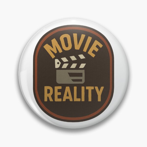 Item preview, Movie Reality – Retro Badge Between Fiction & Truth designed and sold by LoomisDreams.
