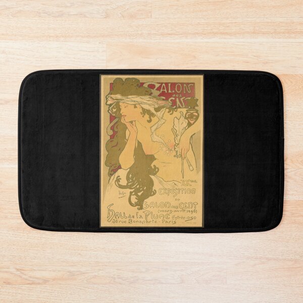 Item preview, Salon des Cent Poster by Alphonse Mucha | Art Nouveau Exhibition Print | Vintage French Wall Art | Elegant Woman Decorative Poster designed and sold by artofuniverse.