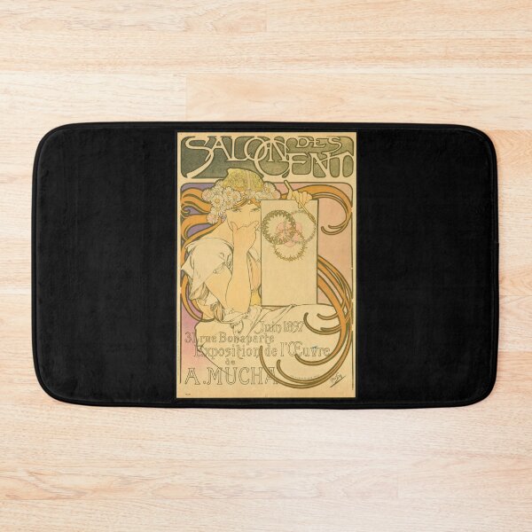 Item preview, Salon des Cent Poster by Alphonse Mucha | Art Nouveau Exhibition Print | Vintage French Wall Art | Elegant Woman Decorative Poster designed and sold by artofuniverse.