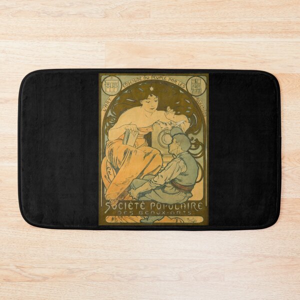 Item preview, Societe Populaire des Beaux-Arts Poster by Alphonse Mucha | Art Nouveau Art Print | Vintage French Wall Art | Elegant Woman Decorative Art designed and sold by artofuniverse.