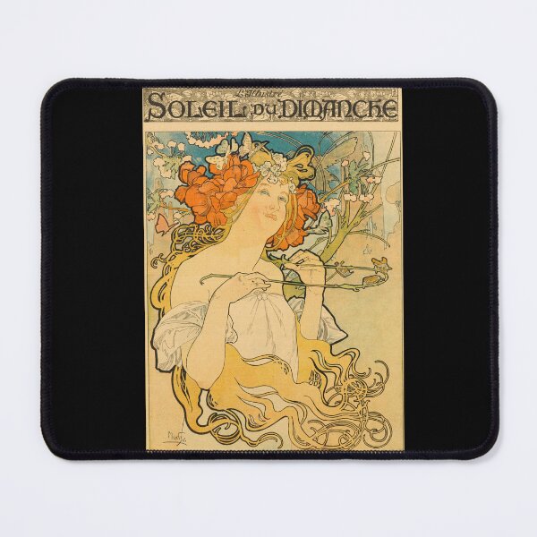 Item preview, Soleil du Dimanche Poster by Alphonse Mucha | Art Nouveau Vintage Print | Elegant Woman Wall Art | French Decorative Artwork designed and sold by artofuniverse.