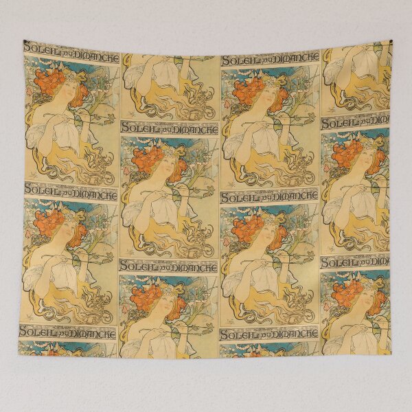 Item preview, Soleil du Dimanche Poster by Alphonse Mucha | Art Nouveau Vintage Print | Elegant Woman Wall Art | French Decorative Artwork designed and sold by artofuniverse.