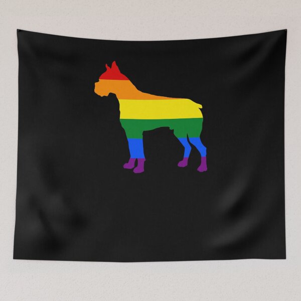 Item preview, Gay Dogs Boxer Rainbow Flag LGBT Dog designed and sold by KentuckyGirlTee.