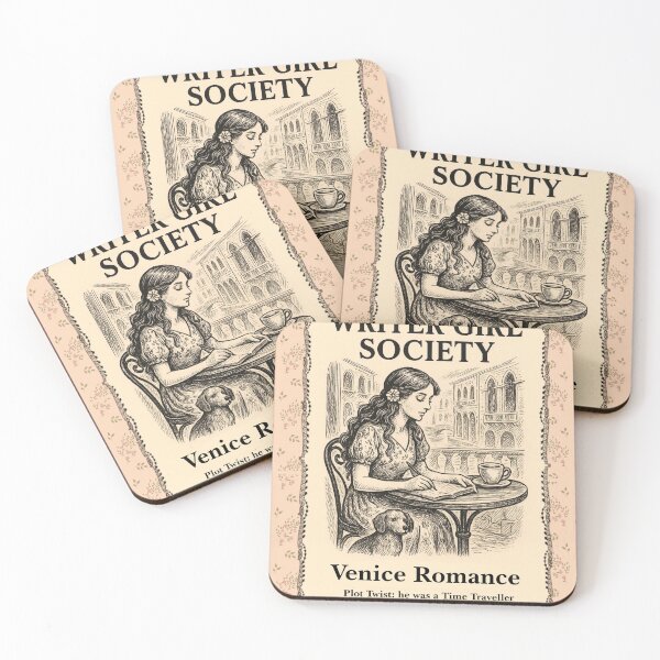 Item preview, Writer Girls Siciety:Venice Romance - vintage style poster  designed and sold by Taika Tori Art .