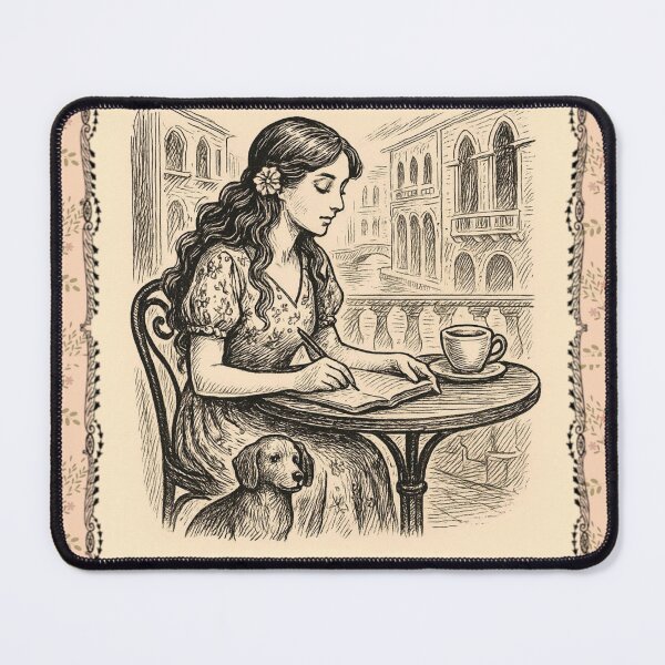 Item preview, Writer Girls Siciety:Venice Romance - vintage style poster  designed and sold by Taika Tori Art .