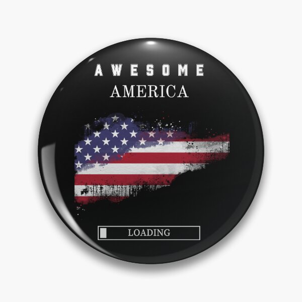 Item preview, Awesome America Loading Bar Patriotic Design designed and sold by TeeArtWorld.