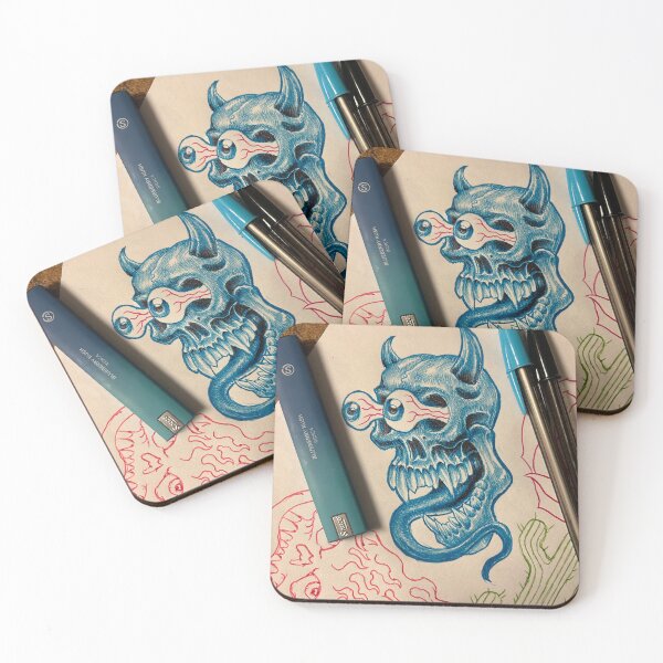 Item preview, Blue skull designed and sold by 86boxes.