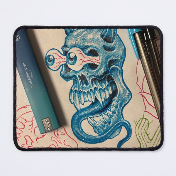 Item preview, Blue skull designed and sold by 86boxes.