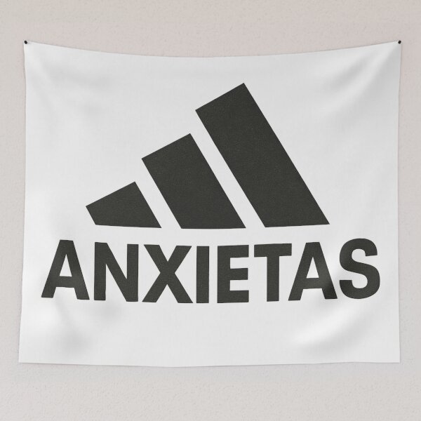 Item preview, ANXIETAS – Minimalist Parody Logo on Mental Health designed and sold by LoomisDreams.