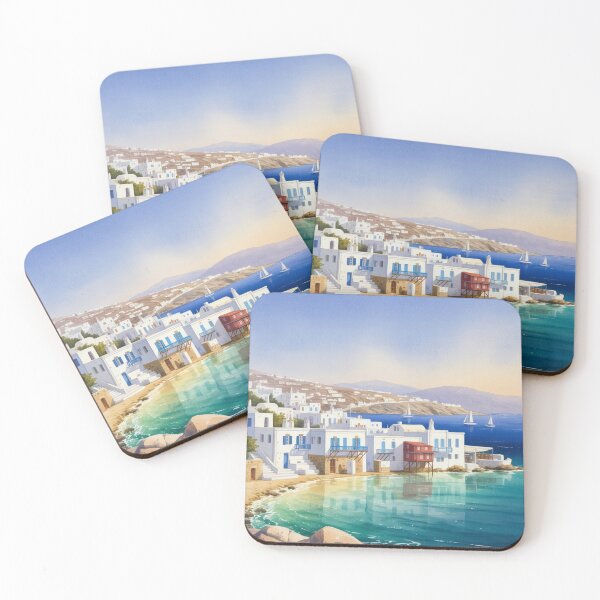 Item preview, Watercolor Mykonos designed and sold by ArtQueen777.