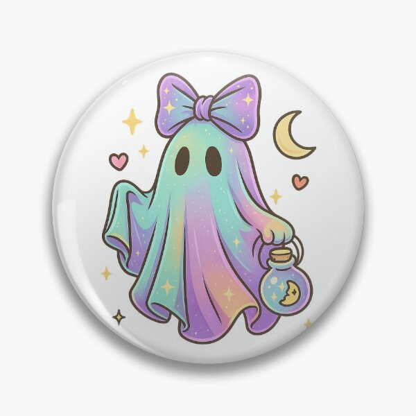 Item preview, Preppy Halloween Ghost designed and sold by Clinomania Art.