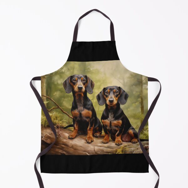Item preview, Two Dachshunds on a Log designed and sold by PetsArt.