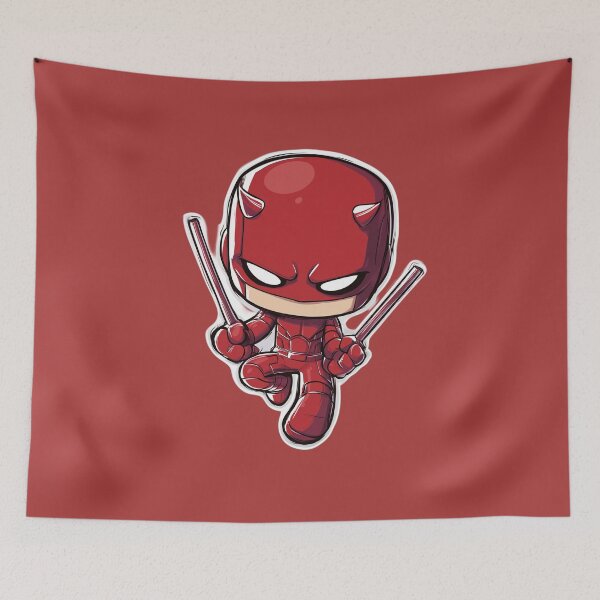 Item preview, Little Red Vigilante in Action – Dynamic Chibi Hero Design designed and sold by LoomisDreams.