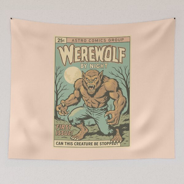 Item preview, Retro Werewolf Comic designed and sold by Hadrion.