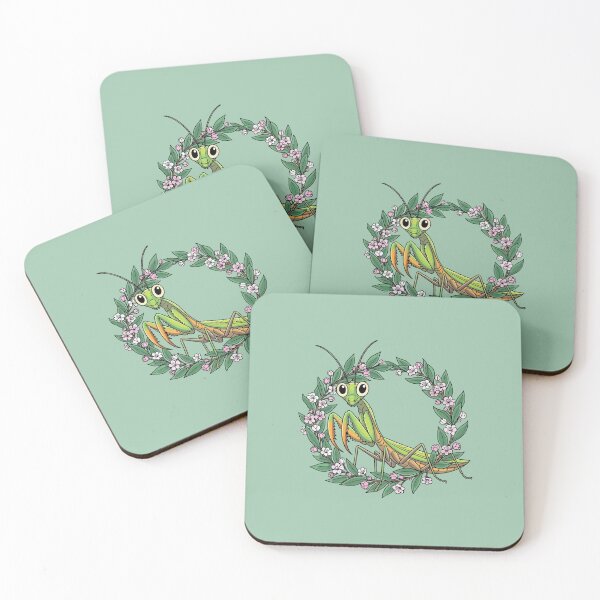 Item preview, Cute Praying Mantis And Mountain Laurel Blossom designed and sold by taiche.