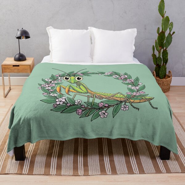 Item preview, Cute Praying Mantis And Mountain Laurel Blossom designed and sold by taiche.