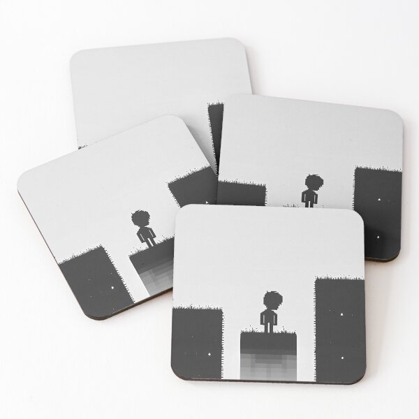 Item preview, Press A to Feel Nothing — Black and White Pixel Art | Minimalist Retro Gaming Poster designed and sold by MonteLines.
