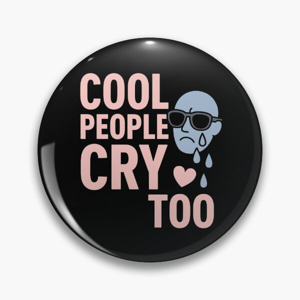 Item preview, Cool People Cry Too – Sadcore Minimalist Statement designed and sold by PulseGraph.