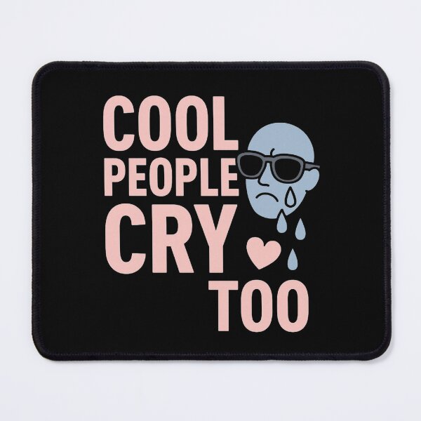 Item preview, Cool People Cry Too – Sadcore Minimalist Statement designed and sold by PulseGraph.