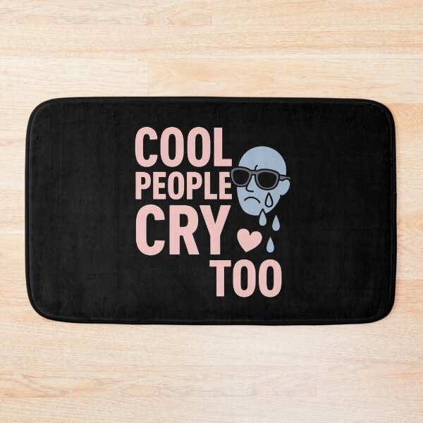 Item preview, Cool People Cry Too – Sadcore Minimalist Statement designed and sold by PulseGraph.