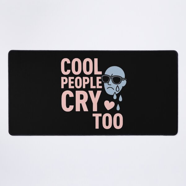 Item preview, Cool People Cry Too – Sadcore Minimalist Statement designed and sold by PulseGraph.