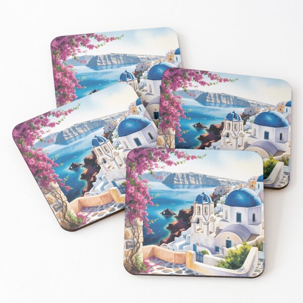 Item preview, Watercolor Santorini designed and sold by ArtQueen777.