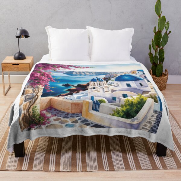Item preview, Watercolor Santorini designed and sold by ArtQueen777.