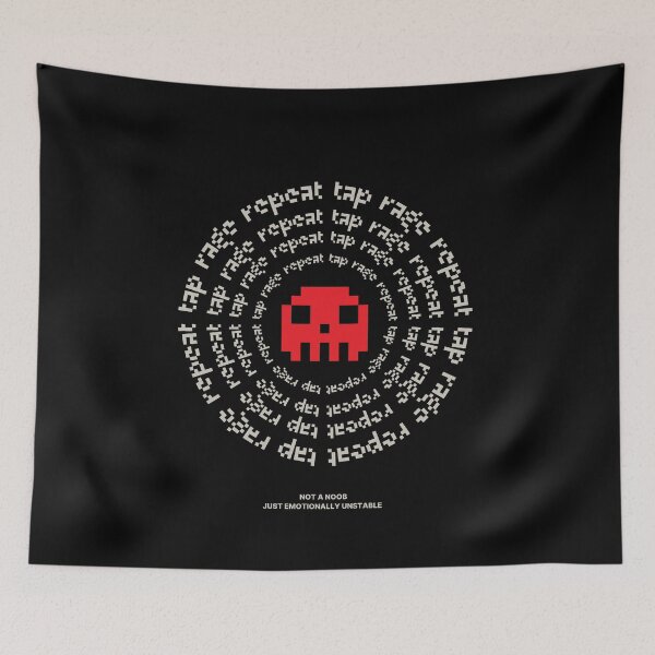 Item preview, Tap Rage Repeat: Not a Noob Just Emotionally Unstable designed and sold by KomixsDesign.