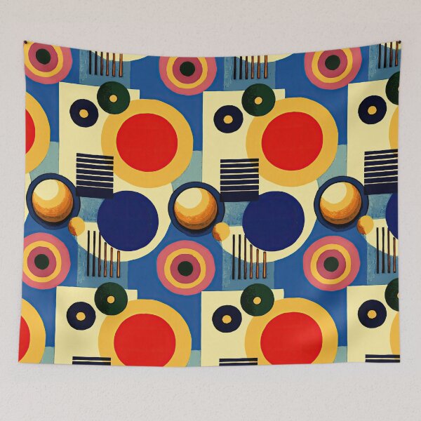 Item preview, Abstract Wall Art in 50s Color Style designed and sold by Piotrek0001.