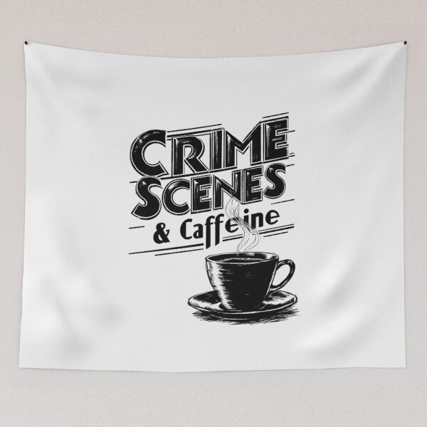 Item preview, True Crime Coffee Lover Vintage Art Mystery Book Club Black Text designed and sold by adlibmaria.