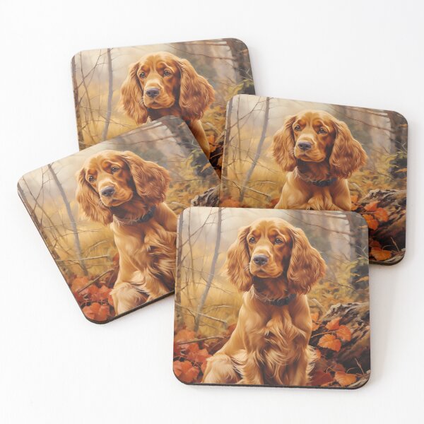 Item preview, English Cocker Spaniel in Autumn Forest designed and sold by PetsArt.
