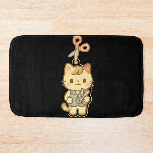 Item preview, Cute Cat Hairdresser Kawaii keychain designed and sold by DamioPolArt.
