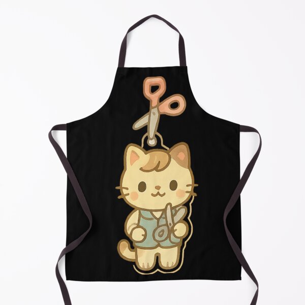 Item preview, Cute Cat Hairdresser Kawaii keychain designed and sold by DamioPolArt.