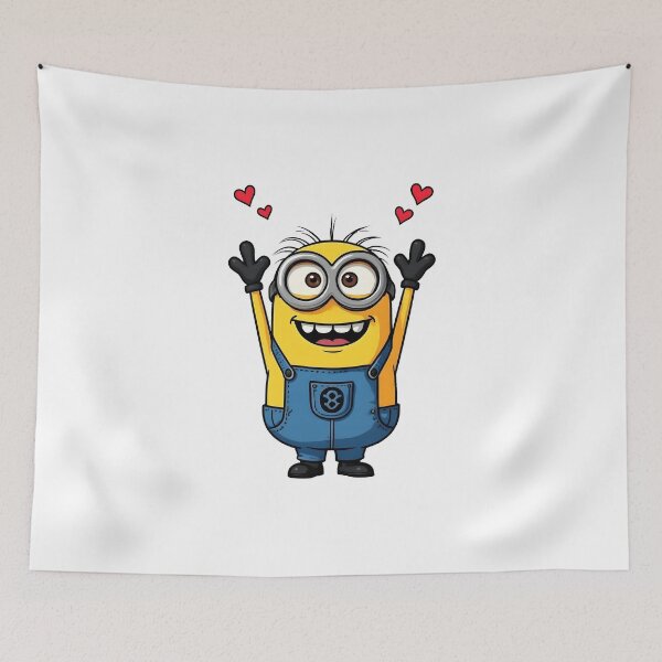 Item preview, "Minion Hugs & Heart Vibes" designed and sold by Myshoppermate.