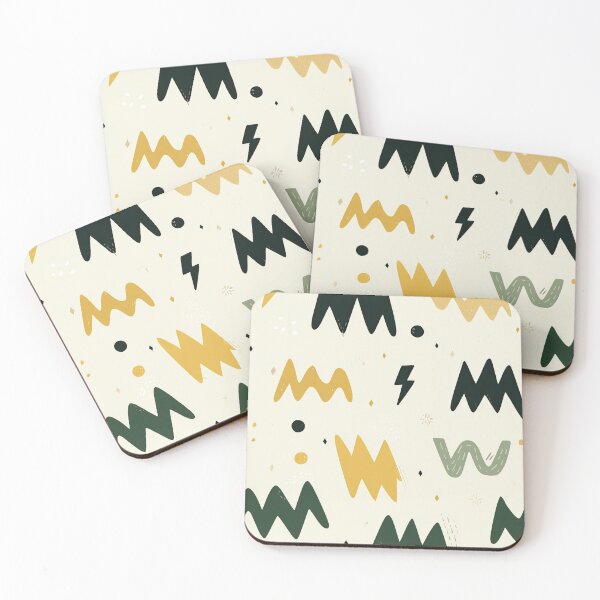 Item preview, Teal Yellow Green Geometric Midcentury Wall Pattern designed and sold by Piotrek0001.