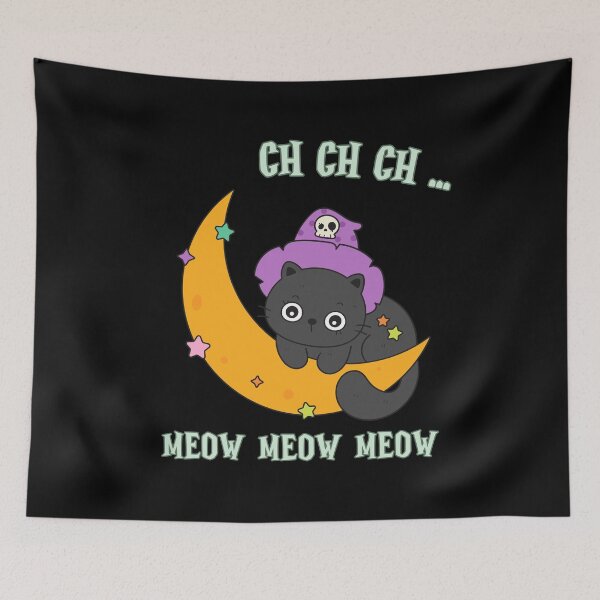 Item preview, Ch Ch Ch Meow Meow Meow - Funny Halloween Cat designed and sold by GRABAPSHOP.