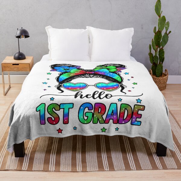 Item preview, Hello 1st Grade Messy Bun First Day Of School Teacher Kids designed and sold by shannonanne18.