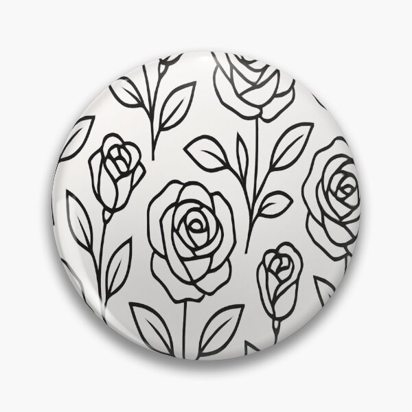 Item preview, Roses – Black Outline designed and sold by CTRL-DECAY.