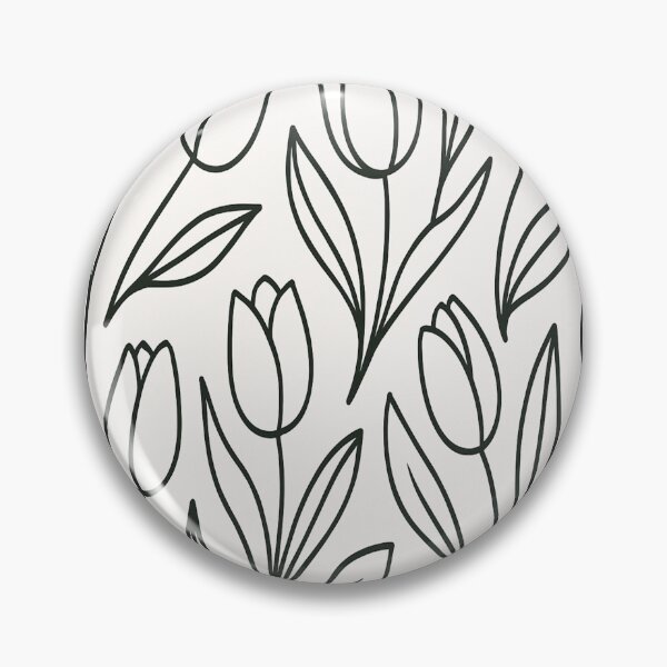 Item preview, Tulips – Black Outline designed and sold by CTRL-DECAY.