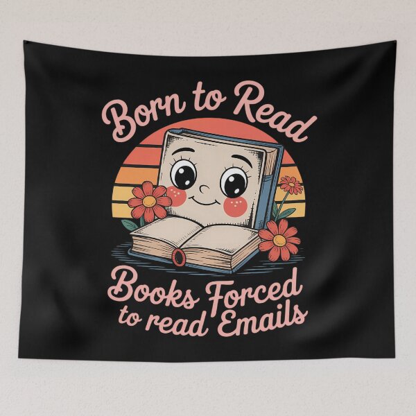 Item preview, Born To Read Books Forced To Read Emails Book Lovers designed and sold by DoorwayThreads.