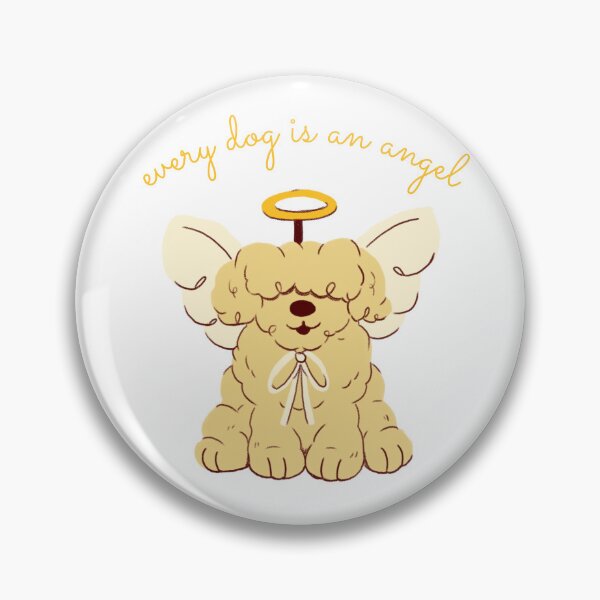 Item preview, Cute Halloween Curly-haired dog as angel Pet Costume designed and sold by Dark & Darling.