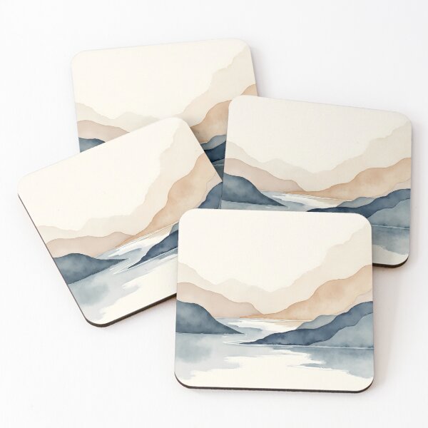 Item preview, Minimalist Watercolor Mountains – Soft Abstract Landscape designed and sold by LaLi-Designs.