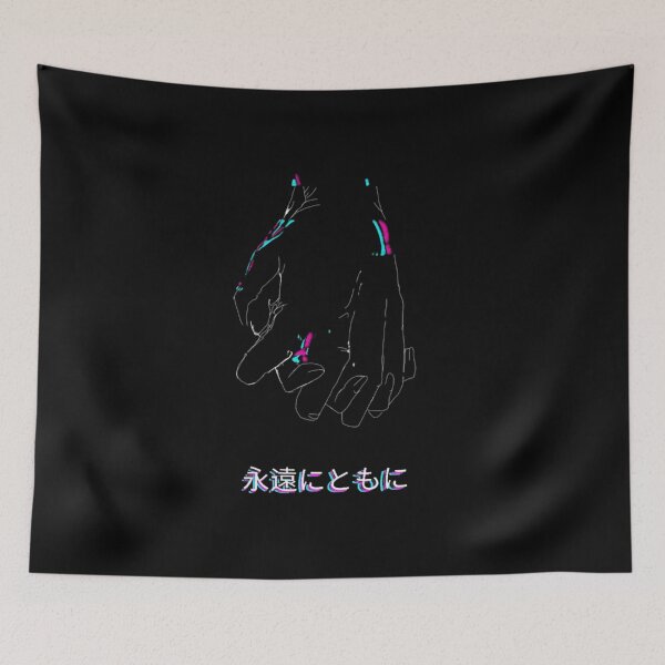 Item preview, Forever Together – Glitch Romance | Japanese Aesthetic Art designed and sold by PulseGraph.