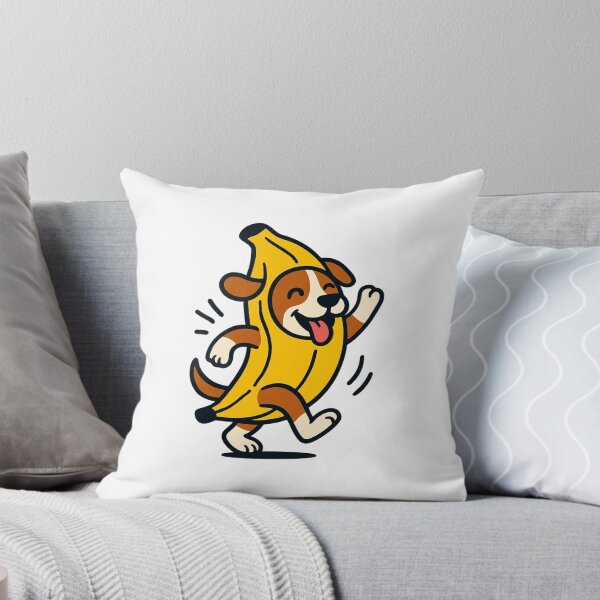Aperçu de l'œuvre Impression artistique humoristique de mème de dessin animé « Dancer Banana Dog » créée et vendue par OnPointOutfits.