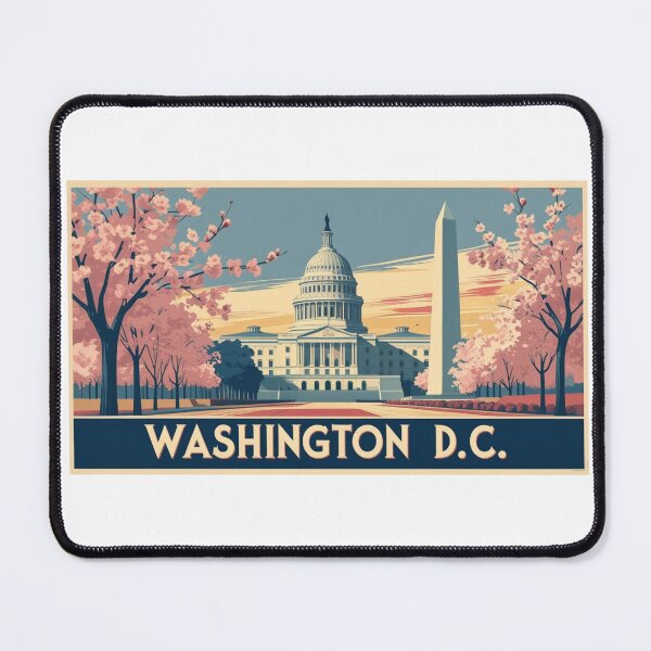 Item preview, Artist's impression of Washington, D.C., with the Capitol and cherry trees designed and sold by StormArte.
