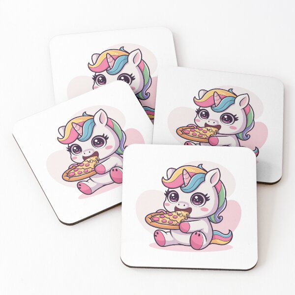 Item preview, unicorn eating pizza designed and sold by Eternalski.