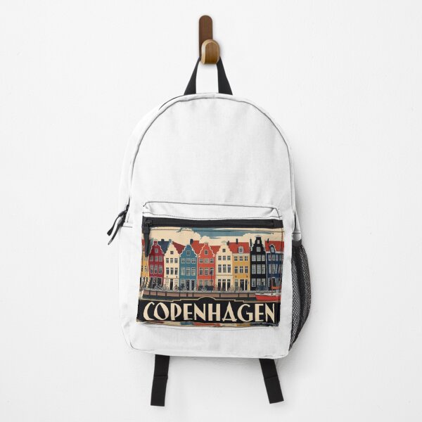 Item preview, Vintage Copenhagen with colorful canal houses designed and sold by StormArte.