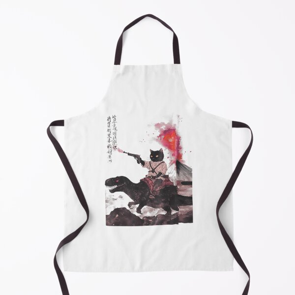 Item preview, retro calligraphy cat dinosaur volcanic eruption designed and sold by shannonanne18.