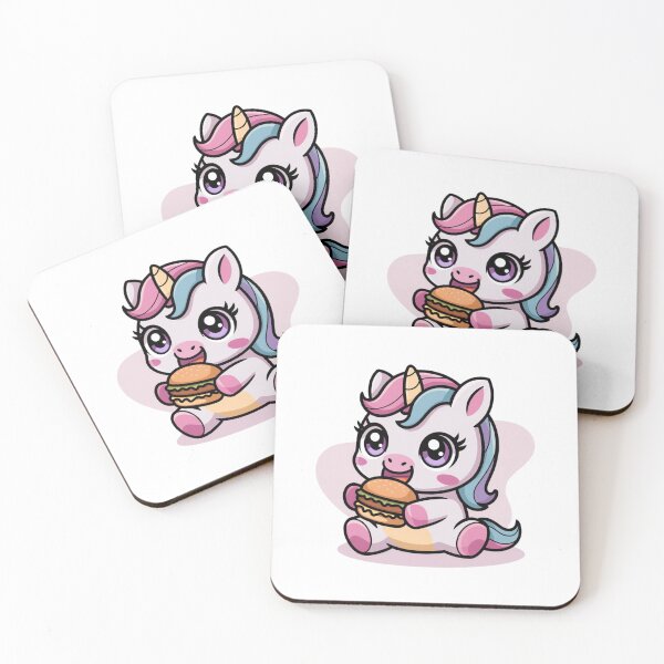 Item preview, unicorn eating burger designed and sold by Eternalski.
