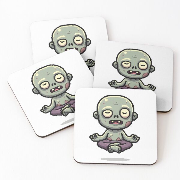 Item preview, Zen Zombie - Funny Meditation and Yoga Pixel Art designed and sold by Sredsub.